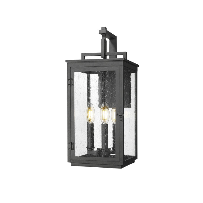 Z-Lite Hartwell 3 Light Outdoor Wall Light - Sand Black