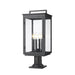 Z-Lite Hartwell 4 Light Outdoor Pier Mounted Fixture - Sand Black