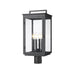 Z-Lite Hartwell 4 Light Outdoor Post Mount Fixture - Sand Black