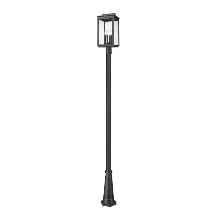 Z-Lite Hartwell 4 Light Outdoor Post Mounted Fixture (Coastal) - Sand Black