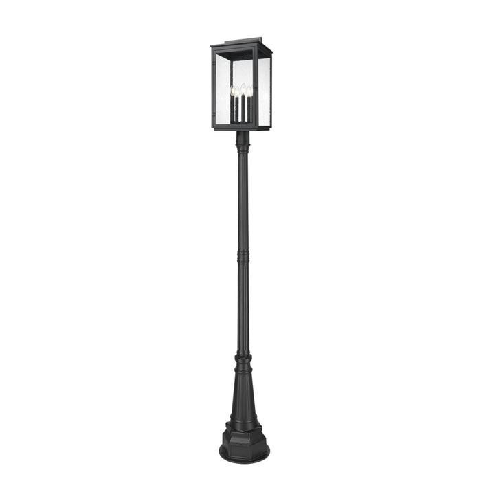Z-Lite Hartwell 5 Light Outdoor Post Mounted Fixture - Sand Black