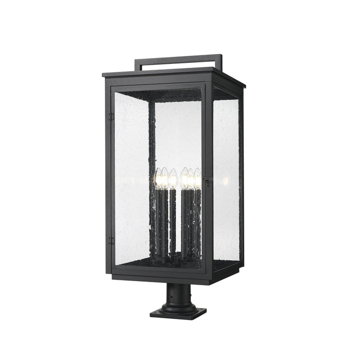 Z-Lite Hartwell 6 Light Outdoor Pier Mounted Fixture - Sand Black