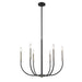Z-Lite Haylie Matte Black Brushed Nickel Chandelier 479-6MB-BN | theLightShop