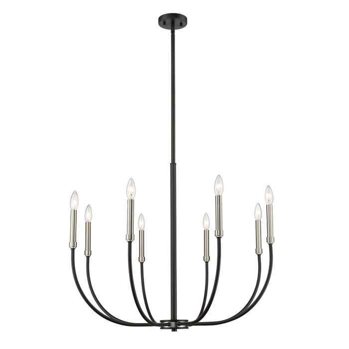 Z-Lite Haylie Matte Black Brushed Nickel Chandelier 479-8MB-BN | theLightShop