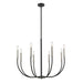 Z-Lite Haylie Matte Black Brushed Nickel Chandelier 479-8MB-BN | theLightShop