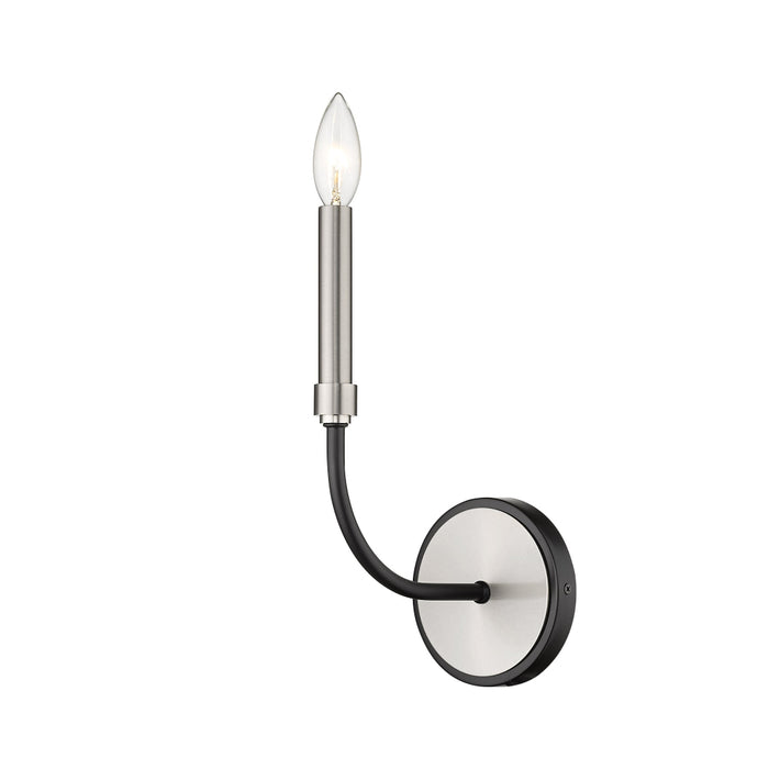 Z-Lite Haylie Matte Black Brushed Nickel Wall Sconce 479-1S-MB-BN | theLightShop