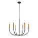 Z-Lite Haylie Matte Black Olde Brass Chandelier 479-6MB-OBR | theLightShop