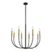 Z-Lite Haylie Matte Black Olde Brass Chandelier 479-8MB-OBR | theLightShop