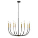 Z-Lite Haylie Matte Black Olde Brass Chandelier 479-8MB-OBR | theLightShop