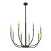 Z-Lite Haylie Matte Black Olde Brass Chandelier 479-8MB-OBR | theLightShop