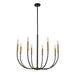 Z-Lite Haylie Matte Black Olde Brass Chandelier 479-8MB-OBR | theLightShop