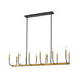 Z-Lite Haylie Matte Black Olde Brass Island-Billiard 479-12L-MB-OBR | theLightShop