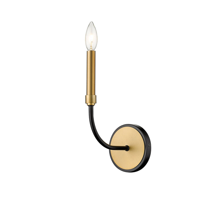 Z-Lite Haylie Matte Black Olde Brass Wall Sconce 479-1S-MB-OBR | theLightShop