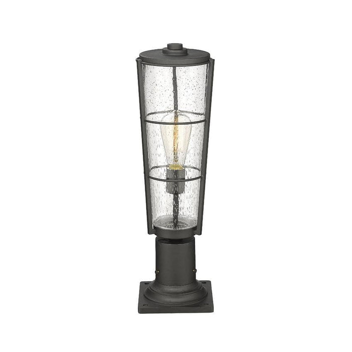 Z-Lite Helix Black Outdoor Pier Mounted Fixture 591PHB-533PM-BK | theLightShop
