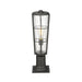 Z-Lite Helix Black Outdoor Pier Mounted Fixture 591PHB-533PM-BK | theLightShop