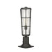 Z-Lite Helix Black Outdoor Pier Mounted Fixture 591PHB-533PM-BK | theLightShop