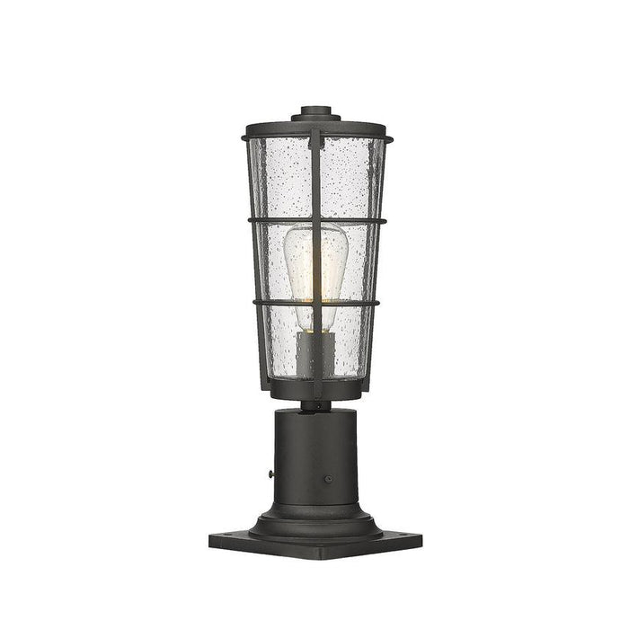 Z-Lite Helix Black Outdoor Pier Mounted Fixture 591PHM-533PM-BK | theLightShop