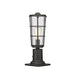 Z-Lite Helix Black Outdoor Pier Mounted Fixture 591PHM-533PM-BK | theLightShop