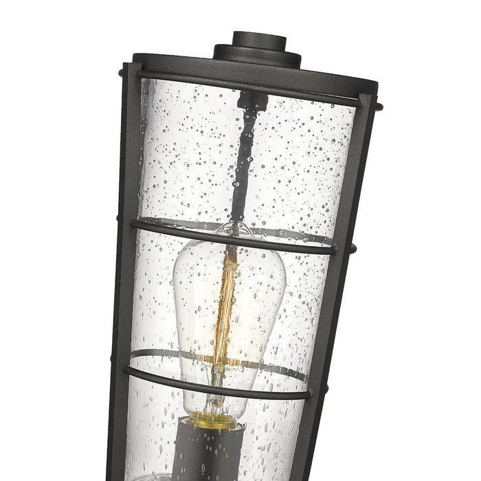 Z-Lite Helix Black Outdoor Pier Mounted Fixture 591PHM-533PM-BK | theLightShop