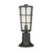 Z-Lite Helix Black Outdoor Pier Mounted Fixture 591PHM-553PM-BK | theLightShop