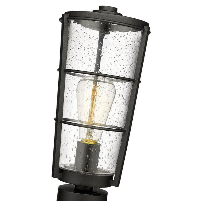 Z-Lite Helix Black Outdoor Pier Mounted Fixture 591PHM-553PM-BK | theLightShop