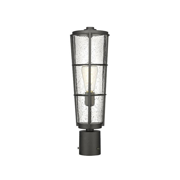 Z-Lite Helix Black Outdoor Post Mount Fixture 591PHB-BK | theLightShop