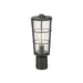 Z-Lite Helix Black Outdoor Post Mount Fixture 591PHM-BK | theLightShop