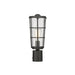 Z-Lite Helix Black Outdoor Post Mount Fixture 591PHM-BK | theLightShop