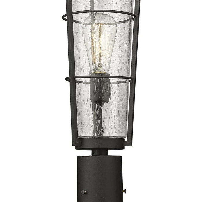 Z-Lite Helix Black Outdoor Post Mounted Fixture 591PHB-567P-BK | theLightShop