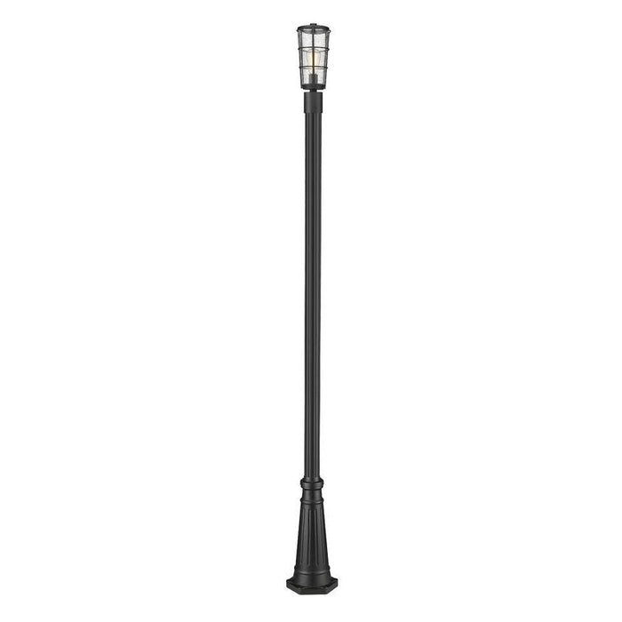 Z-Lite Helix Black Outdoor Post Mounted Fixture 591PHM-519P-BK | theLightShop