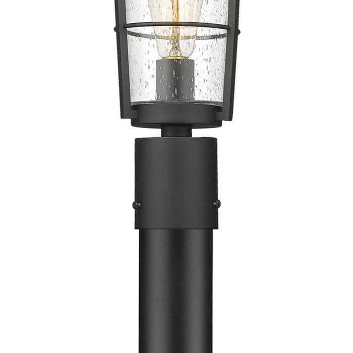 Z-Lite Helix Black Outdoor Post Mounted Fixture 591PHM-567P-BK | theLightShop