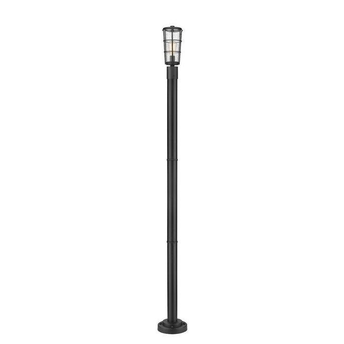 Z-Lite Helix Black Outdoor Post Mounted Fixture 591PHM-567P-BK | theLightShop