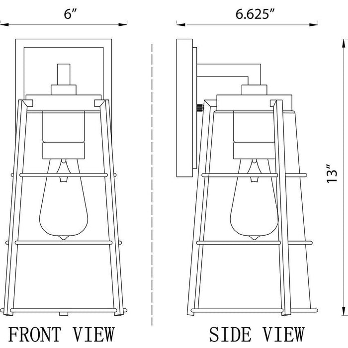 Z-Lite Helix Black Outdoor Wall Sconce 591M-BK | theLightShop