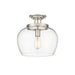 Z-Lite Joliet Brushed Nickel 1 Light Semi-Flushmount 473SF13-BN | theLightShop