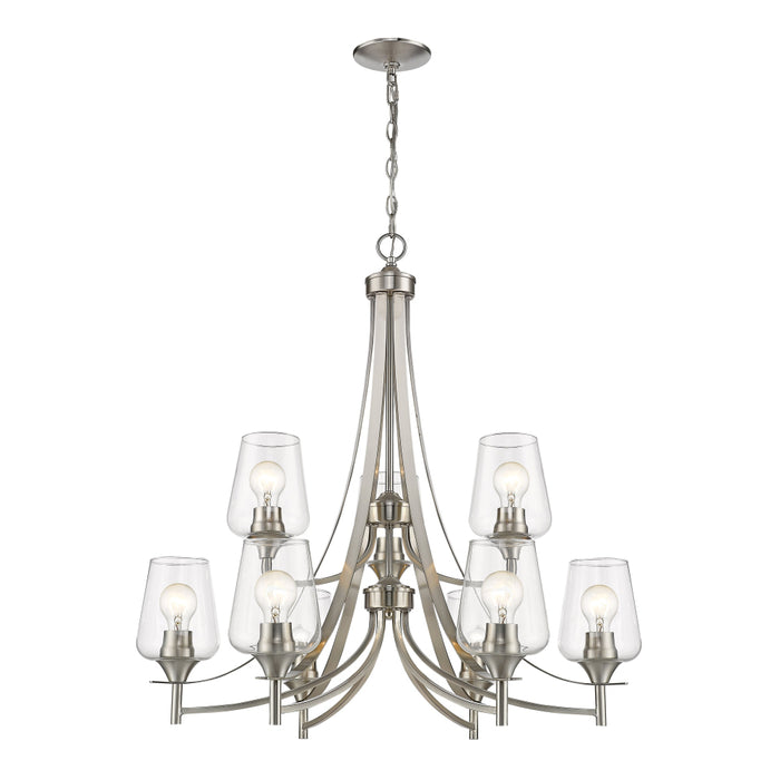 Z-Lite Joliet Brushed Nickel Chandelier 473-9BN | theLightShop
