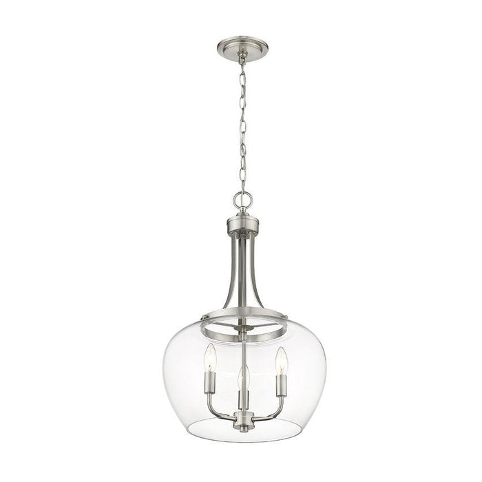 Z-Lite Joliet Brushed Nickel Pendant 473P16-BN | theLightShop