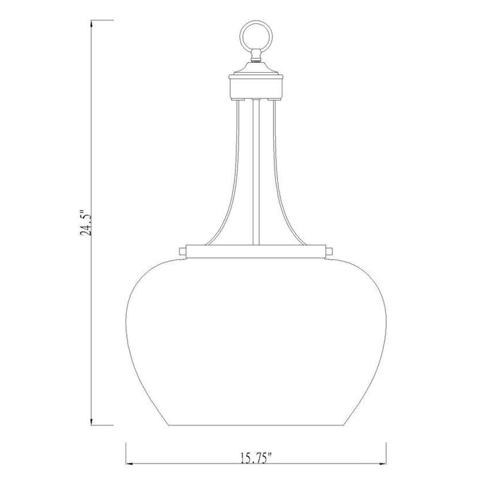 Z-Lite Joliet Brushed Nickel Pendant 473P16-BN | theLightShop