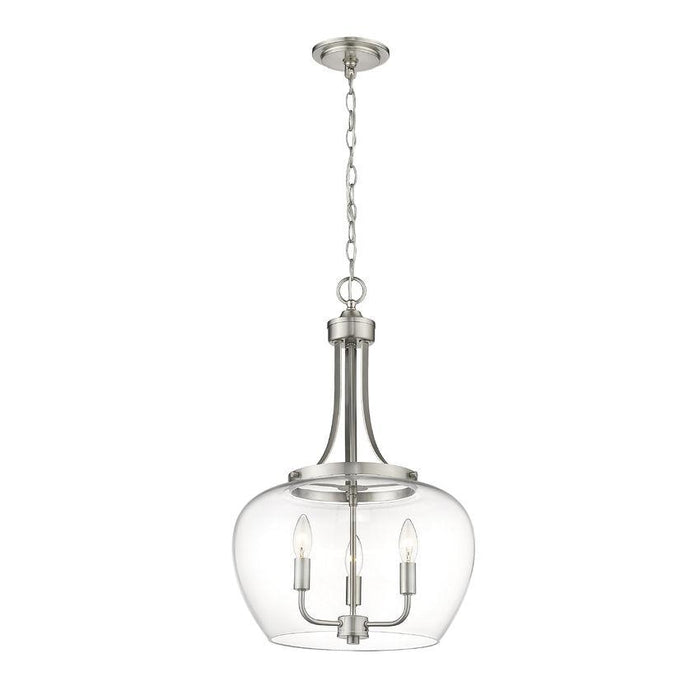 Z-Lite Joliet Brushed Nickel Pendant 473P16-BN | theLightShop