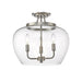 Z-Lite Joliet Brushed Nickel Semi-Flushmount 473SF-BN | theLightShop