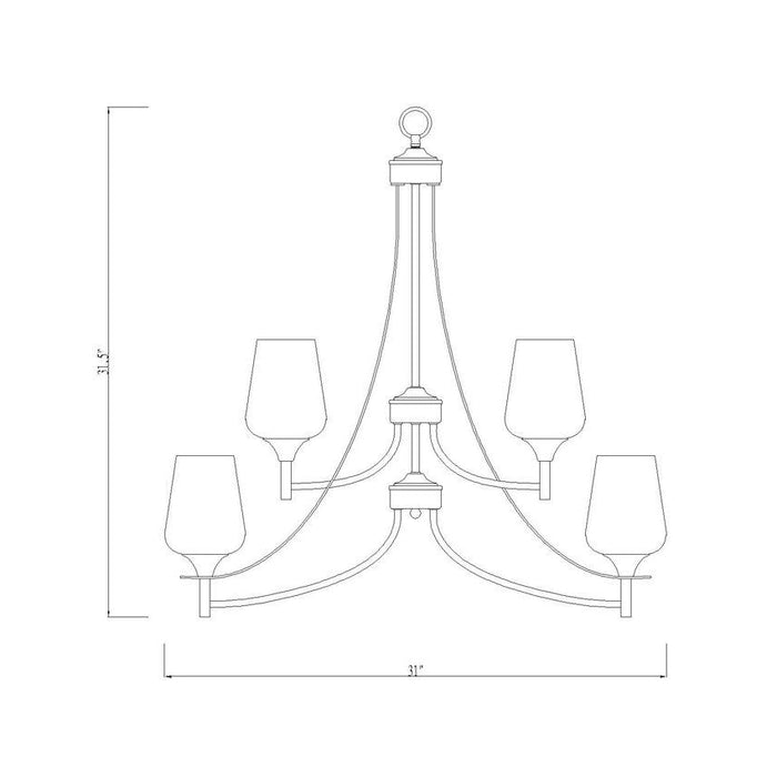Z-Lite Joliet Chrome Chandelier 473-9CH | theLightShop