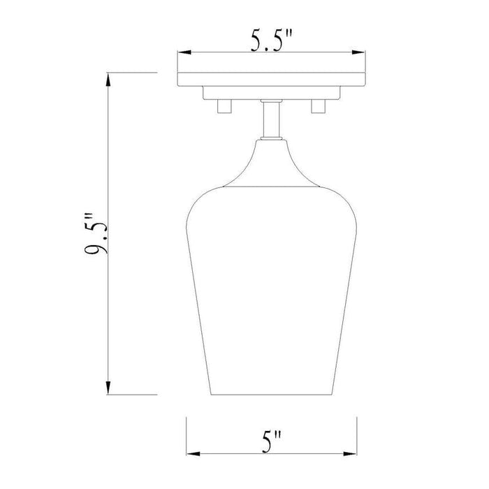 Z-Lite Joliet Chrome Flushmount 473F1-CH | theLightShop