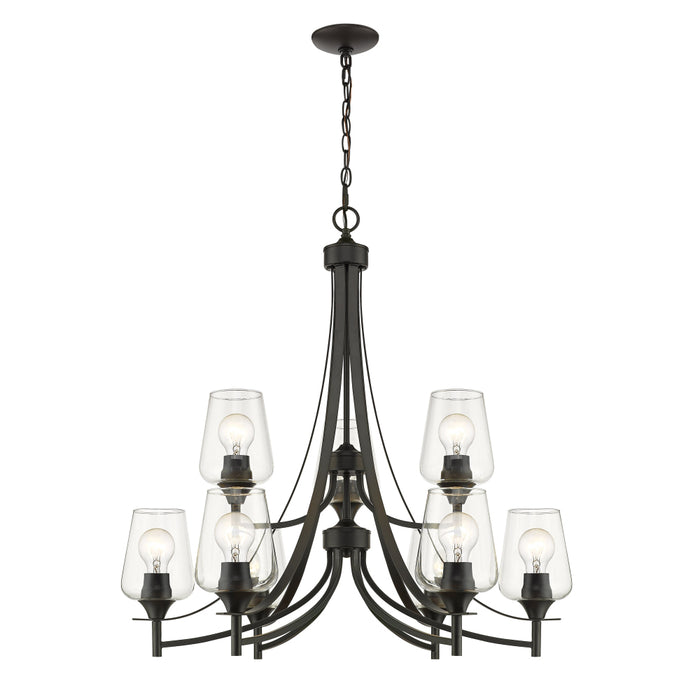 Z-Lite Joliet Matte Black Chandelier 473-9MB | theLightShop