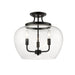 Z-Lite Joliet Matte Black Semi-Flushmount 473SF-MB | theLightShop