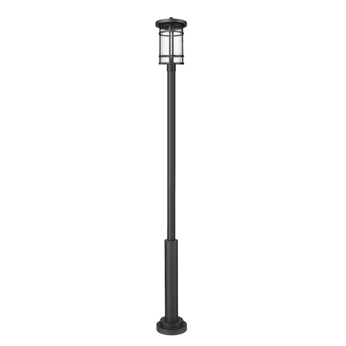Z-Lite Jordan Outdoor Post Mounted Fixture Black 1 Light 570PHXL-5010P-BK | theLightShop
