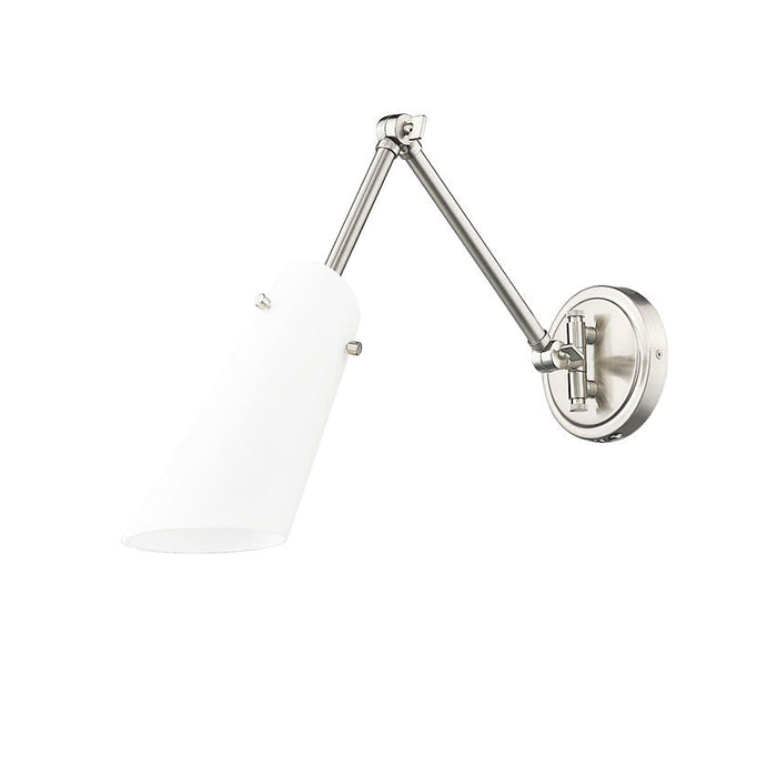 Z-Lite Julia Swing-Arm Wall Lamp Brushed Nickel 1 Light 350S-BN | theLightShop
