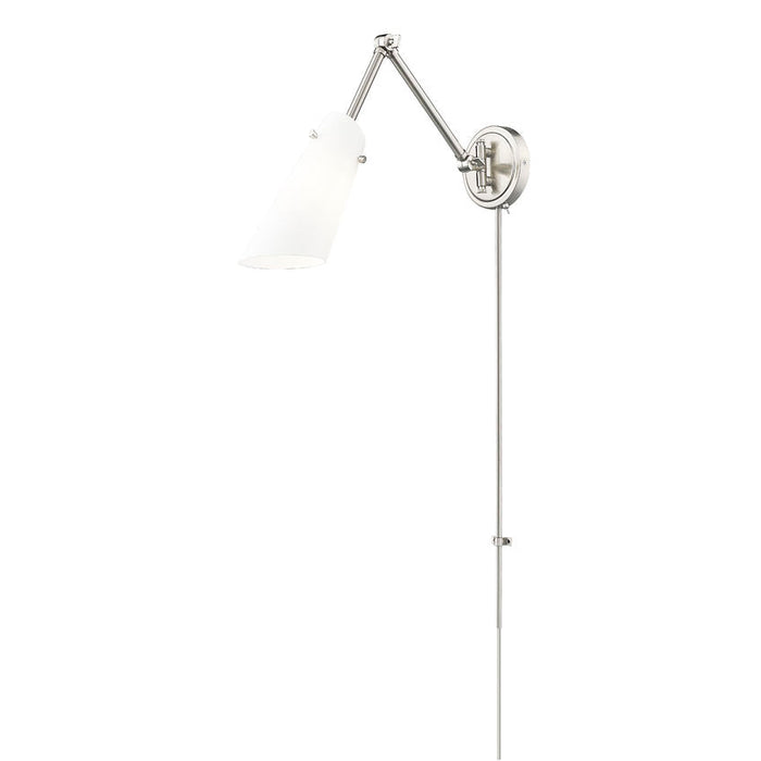 Z-Lite Julia Swing-Arm Wall Lamp Brushed Nickel 1 Light 350S-BN | theLightShop