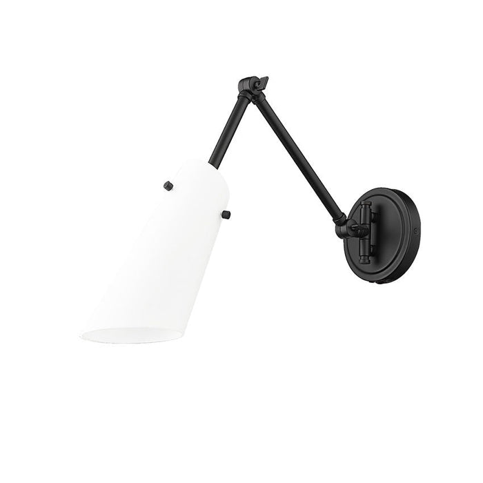 Z-Lite Julia Swing-Arm Wall Lamp Matte Black 1 Light 350S-MB | theLightShop