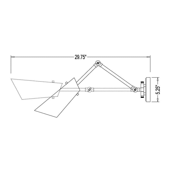 Z-Lite Julia Swing-Arm Wall Lamp Modern Gold 1 Light 350S-MGLD | theLightShop