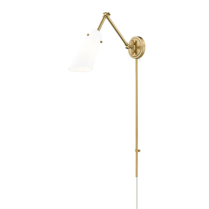 Z-Lite Julia Swing-Arm Wall Lamp Modern Gold 1 Light 350S-MGLD | theLightShop