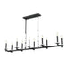 Z-Lite Kaden 10 Light Linear Chandelier - Matte Black